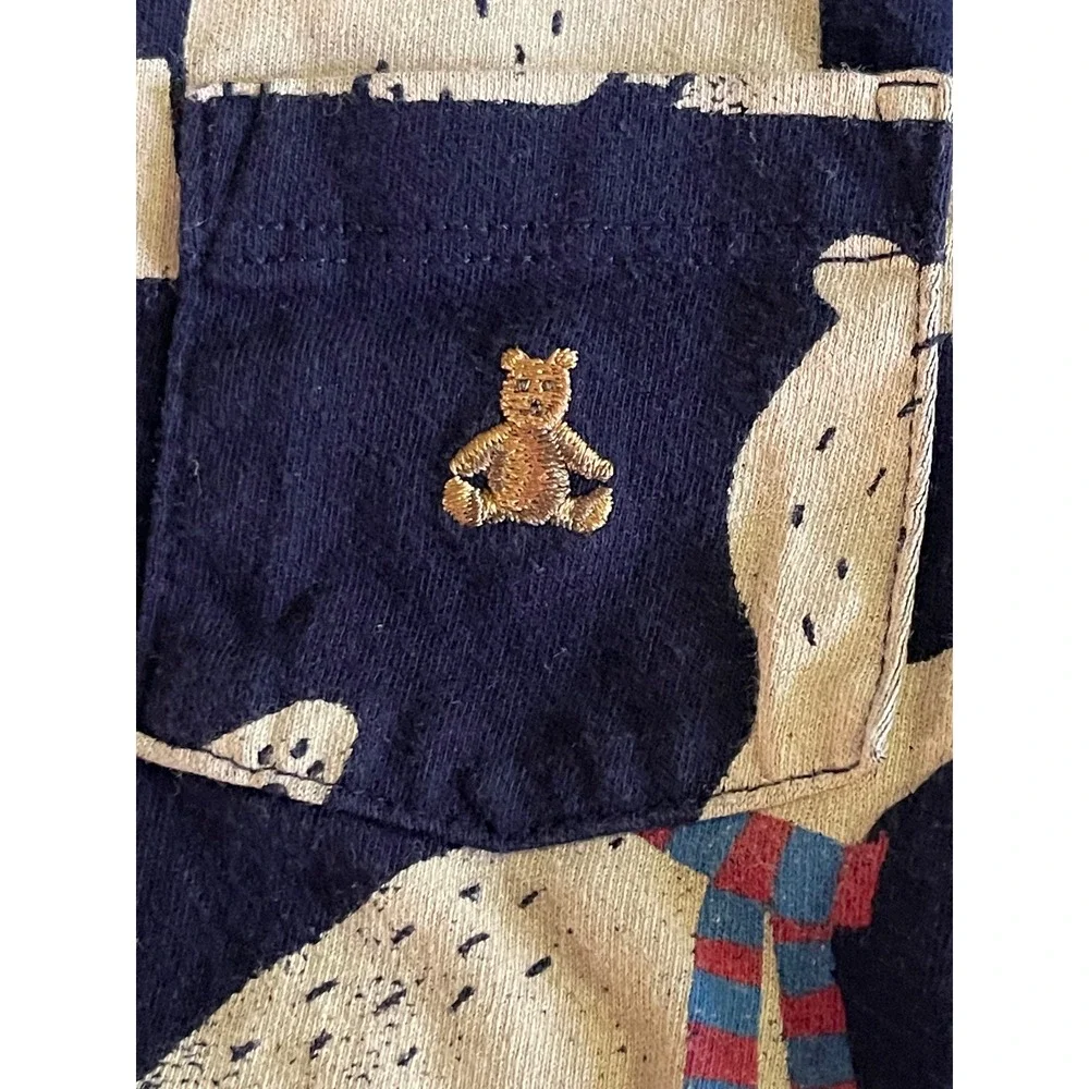 Gap Baby Boy's Navy Blue Cream Polar Bear Long Sleeve Top & Jogger Set Size 6